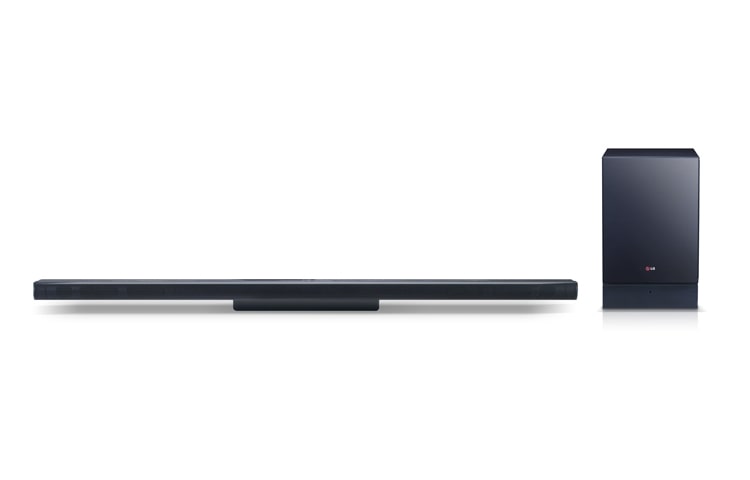 LG  Tynd og stilfuld enhed med kraftfuld effekt på 310W og 2.1-kanal med bluetooth-forbindelse. Vægmonterbar og trådløs subwoofer. , NB4530AN