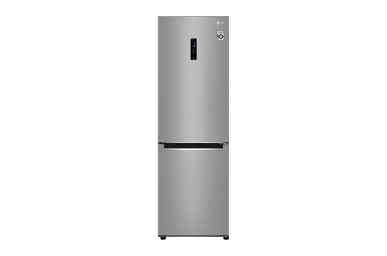 LG 1.86M 341L Kølefryseskab(Shiny Steel) - Energiklasse E, Door Cooling™ og Smart Diagnosis™ med Wi-Fi, GBB61PZHZN