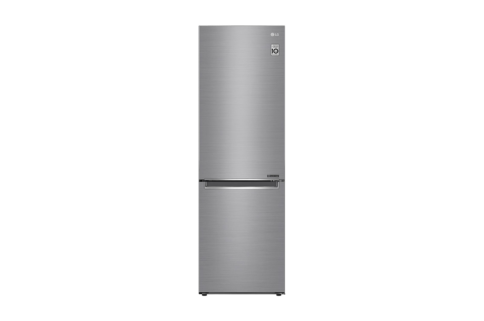 Visning forfra af 1.86M 341L Kølefryseskab(Shiny Steel) - Energiklasse E, DoorCooling™ GBB61PZJMN