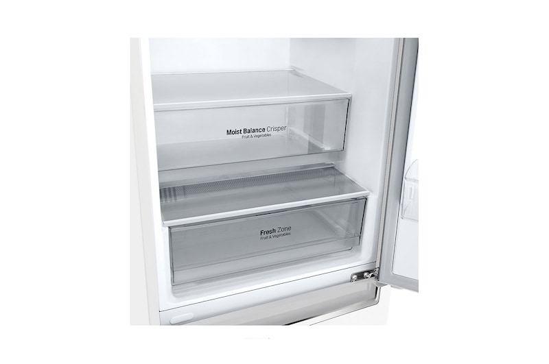 LG 1.86M 341L Kølefryseskab(Hvid - Energiklasse E, DoorCooling™, GBB61SWJMN