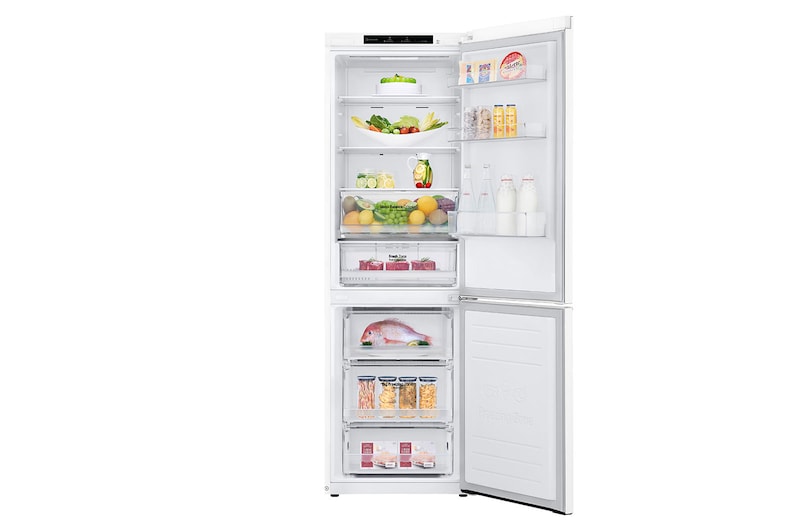 LG 1.86M 341L Kølefryseskab(Hvid - Energiklasse E, DoorCooling™, GBB61SWJMN