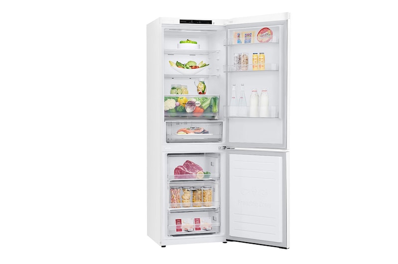 LG 1.86M 341L Kølefryseskab(Hvid - Energiklasse E, DoorCooling™, GBB61SWJMN