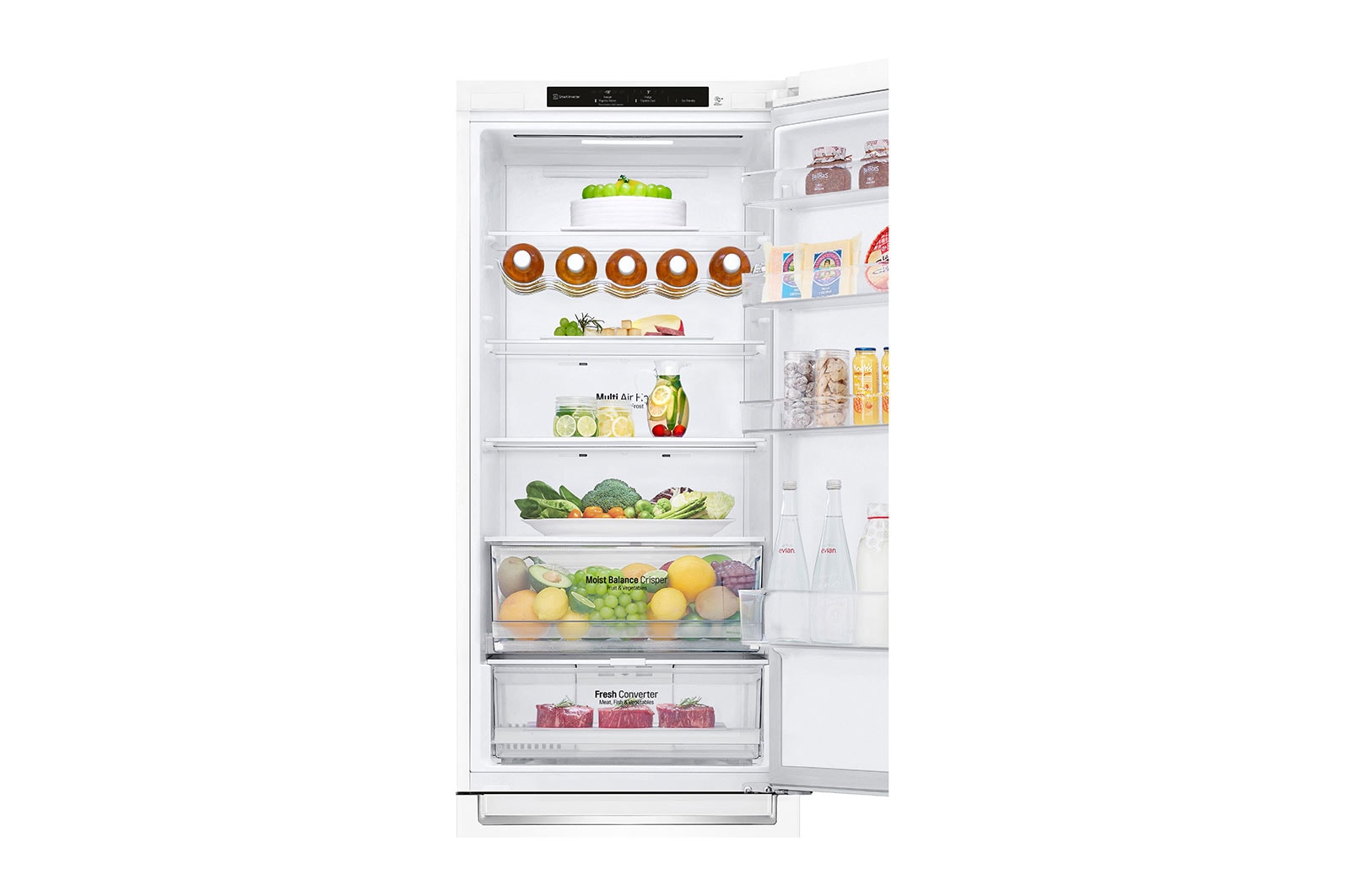 LG 2.03M 384L Kølefryseskab(Hvid) - Energiklasse D, Door Cooling™ , GBB62SWGGN