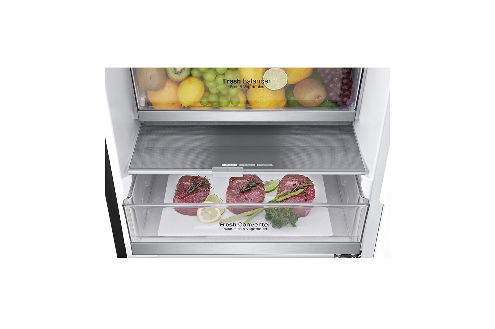 LG 1.86M 341L Kølefryseskab(Matte Black) - Energiklasse E, Door Cooling™ og Smart Diagnosis™ med Wi-Fi, GBB71MCDMN