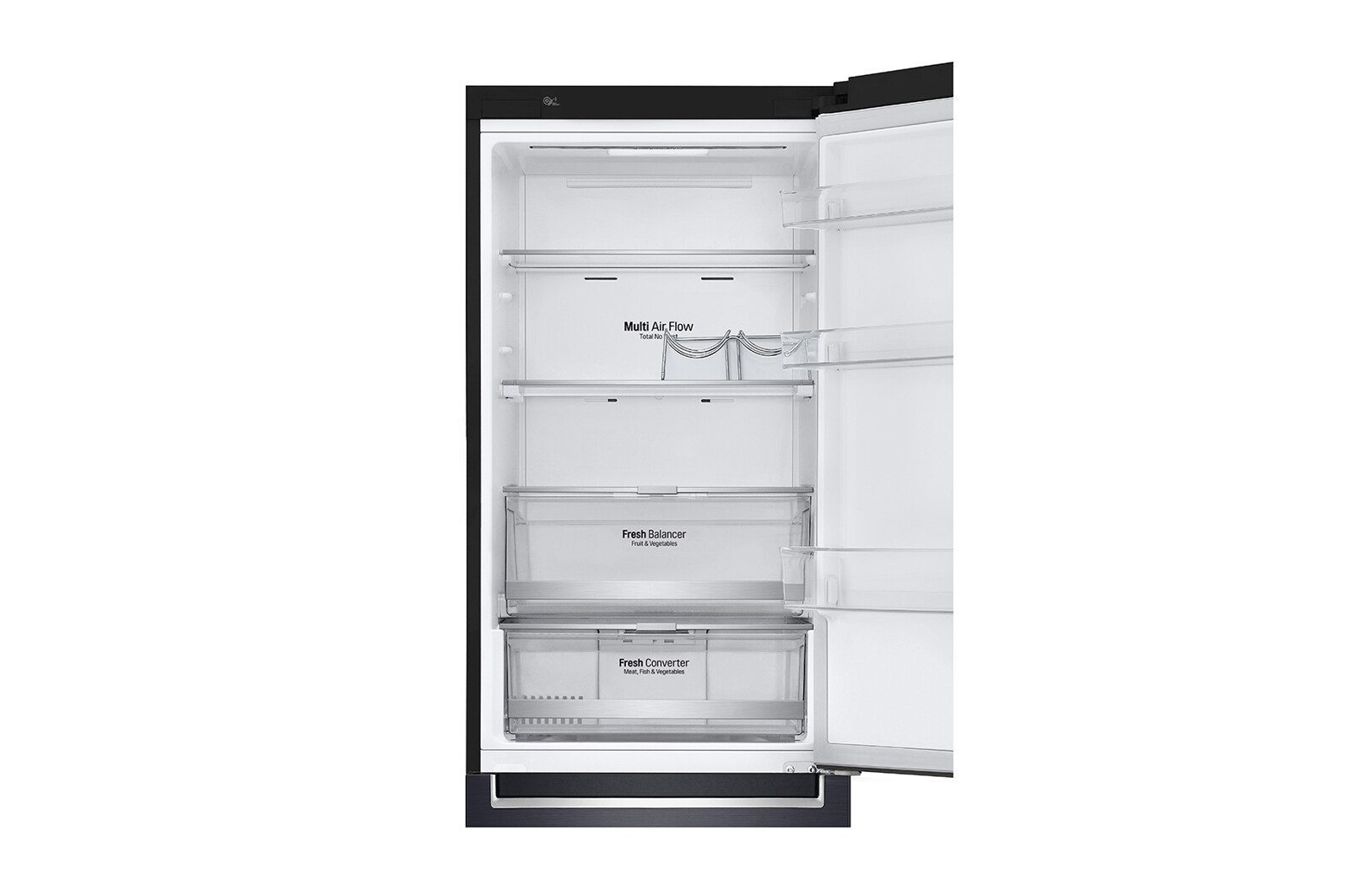 LG 1.86M 341L Kølefryseskab(Matte Black) - Energiklasse E, Door Cooling™ og Smart Diagnosis™ med Wi-Fi, GBB71MCDMN
