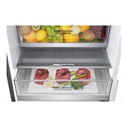 LG 1.86M 341L Kølefryseskab(Shiny Steel) - Energiklasse D, Door Cooling™, GBB71PZEFN
