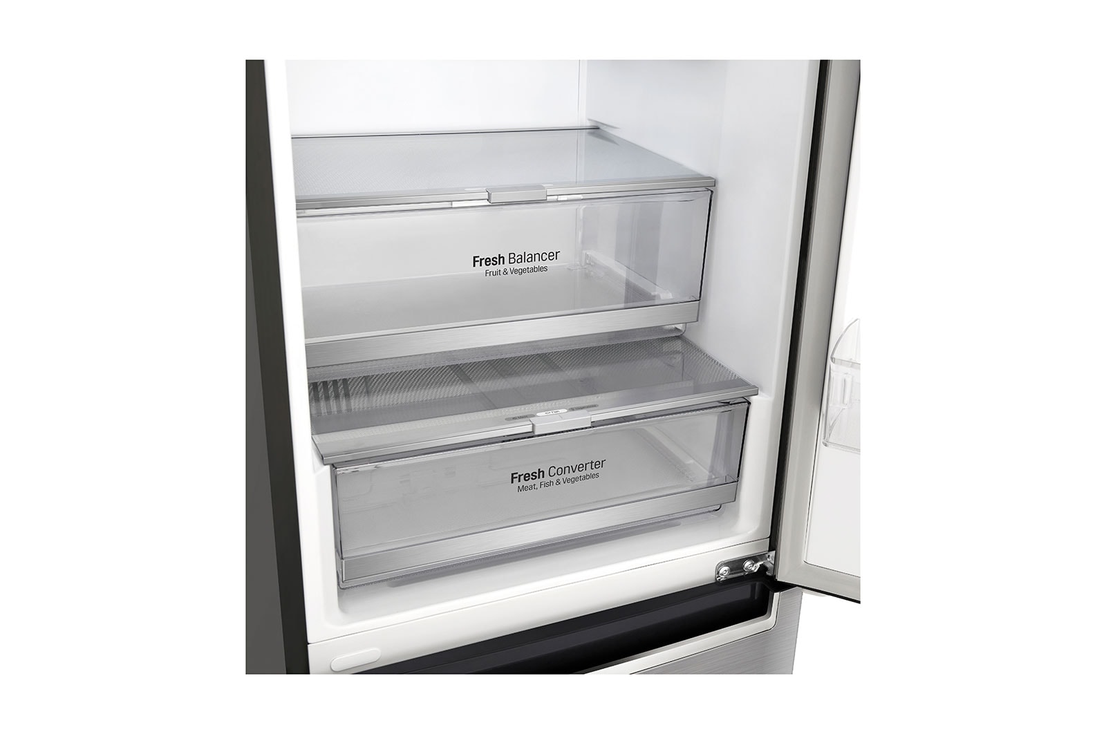 LG 1.86M 341L Kølefryseskab(Shiny Steel) - Energiklasse D, Door Cooling™, GBB71PZEFN