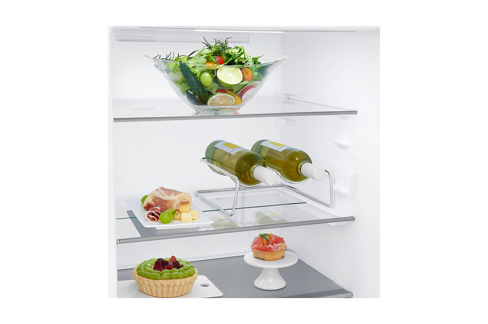 LG 1.86M 341L Kølefryseskab(Shiny Steel) - Energiklasse D, Door Cooling™, GBB71PZEFN