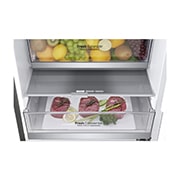 LG 1.86M 341L Kølefryseskab(Shiny Steel) - Energiklasse D, Door Cooling™, GBB71PZEGN