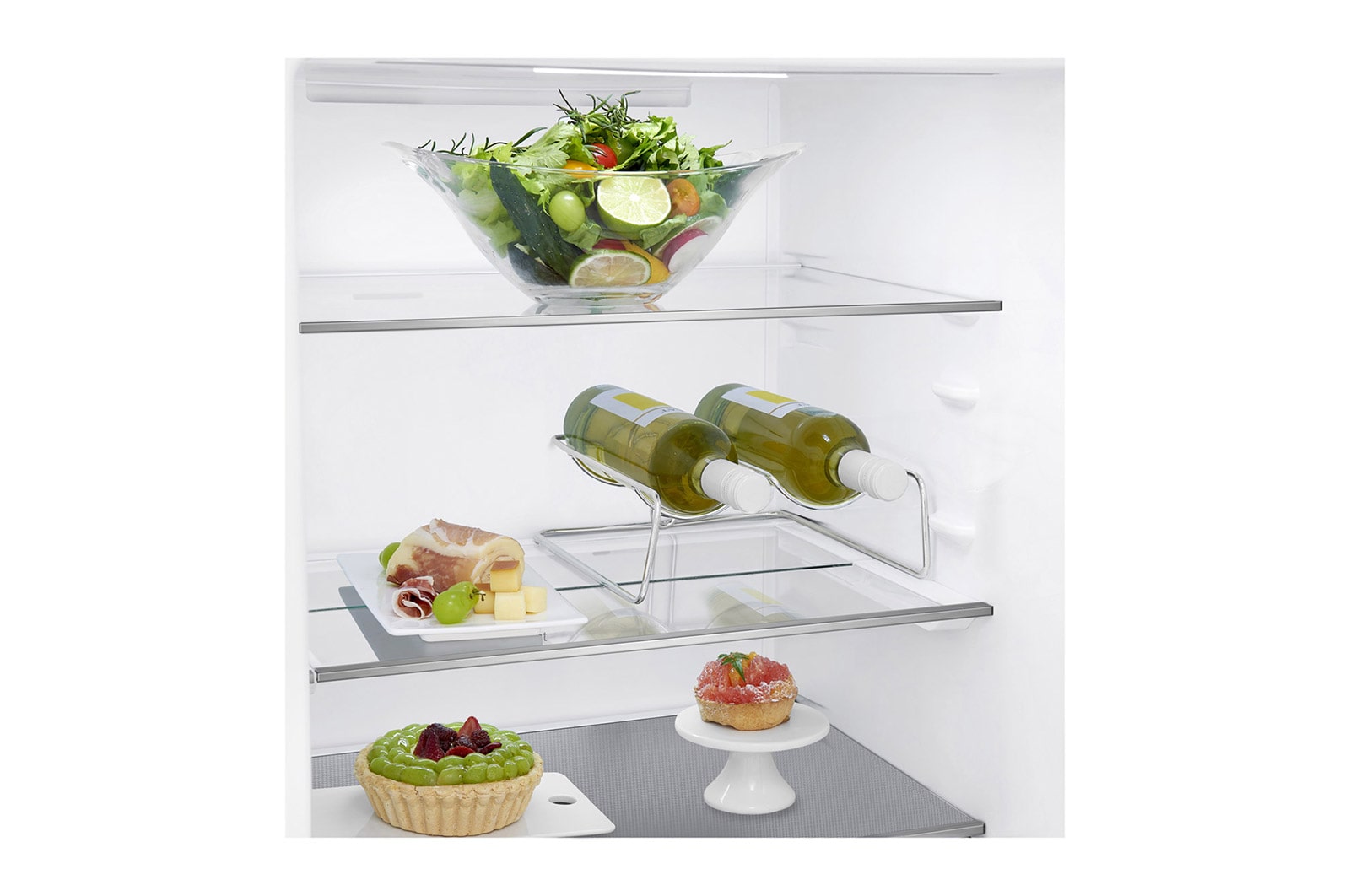 LG 1.86M 341L Kølefryseskab(Shiny Steel) - Energiklasse D, Door Cooling™, GBB71PZEGN