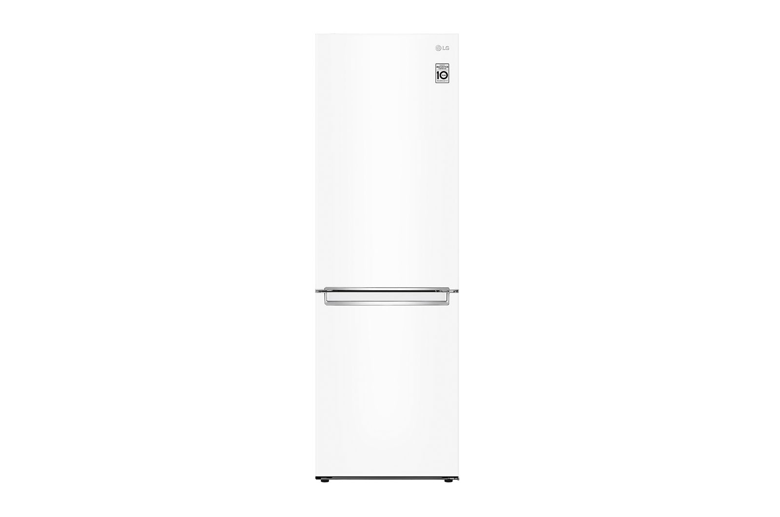 Visning forfra af 1.86M 341L Kølefryseskab(Hvid) - Energiklasse D, DoorCooling™ og Smart Diagnosis™ GBB71SWVGN