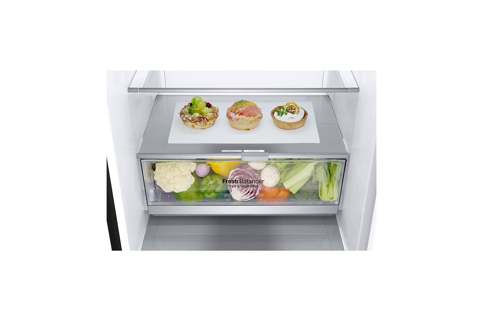 LG 2.03M 384L Kølefryseskab(Matte Black) - Energiklasse D, Door Cooling™ , GBB72MCEFN