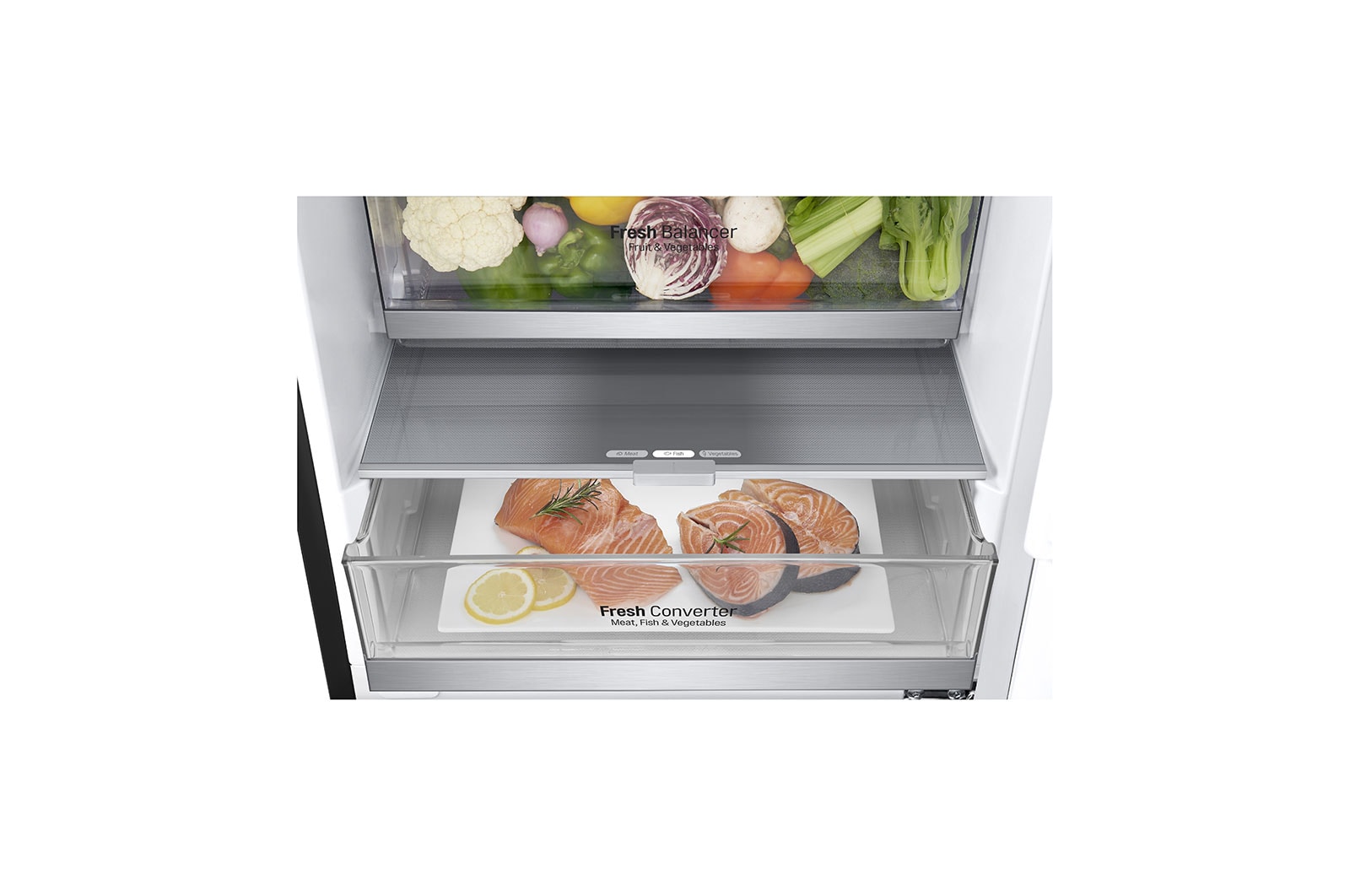 LG 2.03M 384L Kølefryseskab(Matte Black) - Energiklasse D, Door Cooling™ , GBB72MCEFN