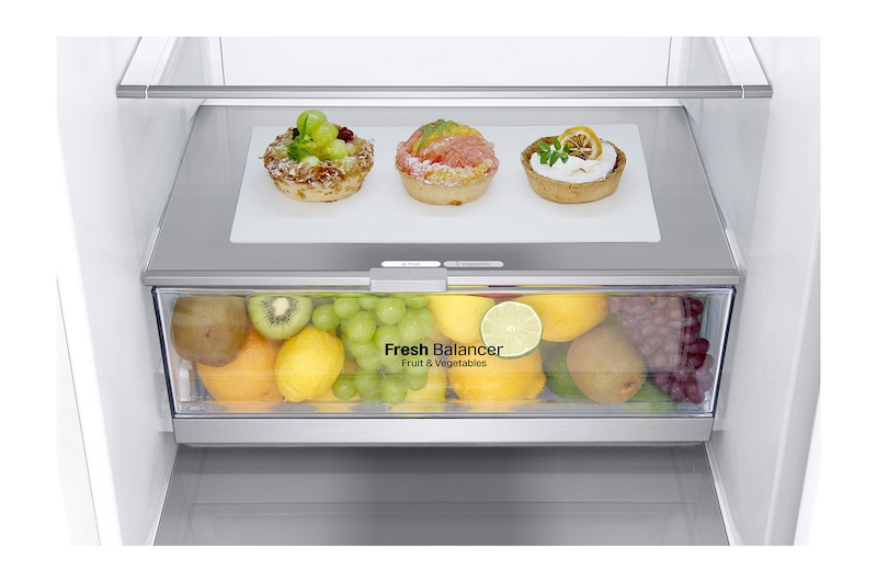 LG 2.03M 384L Kølefryseskab(Hvid) - Energiklasse D, Door Cooling™, GBB72SWEGN