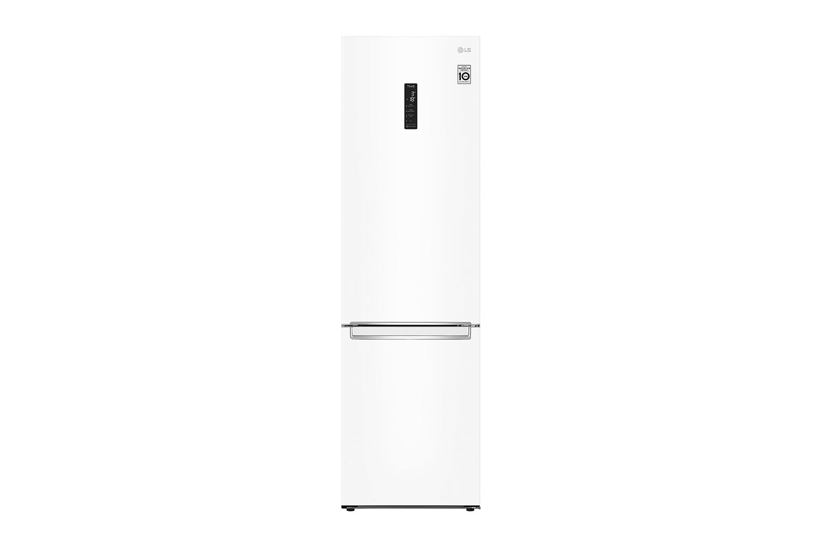 Visning forfra af 2.03M 384L Kølefryseskab(Hvid) - Energiklasse D, Door Cooling™ og Smart Diagnosis™ med Wi-Fi GBB72SWUGN