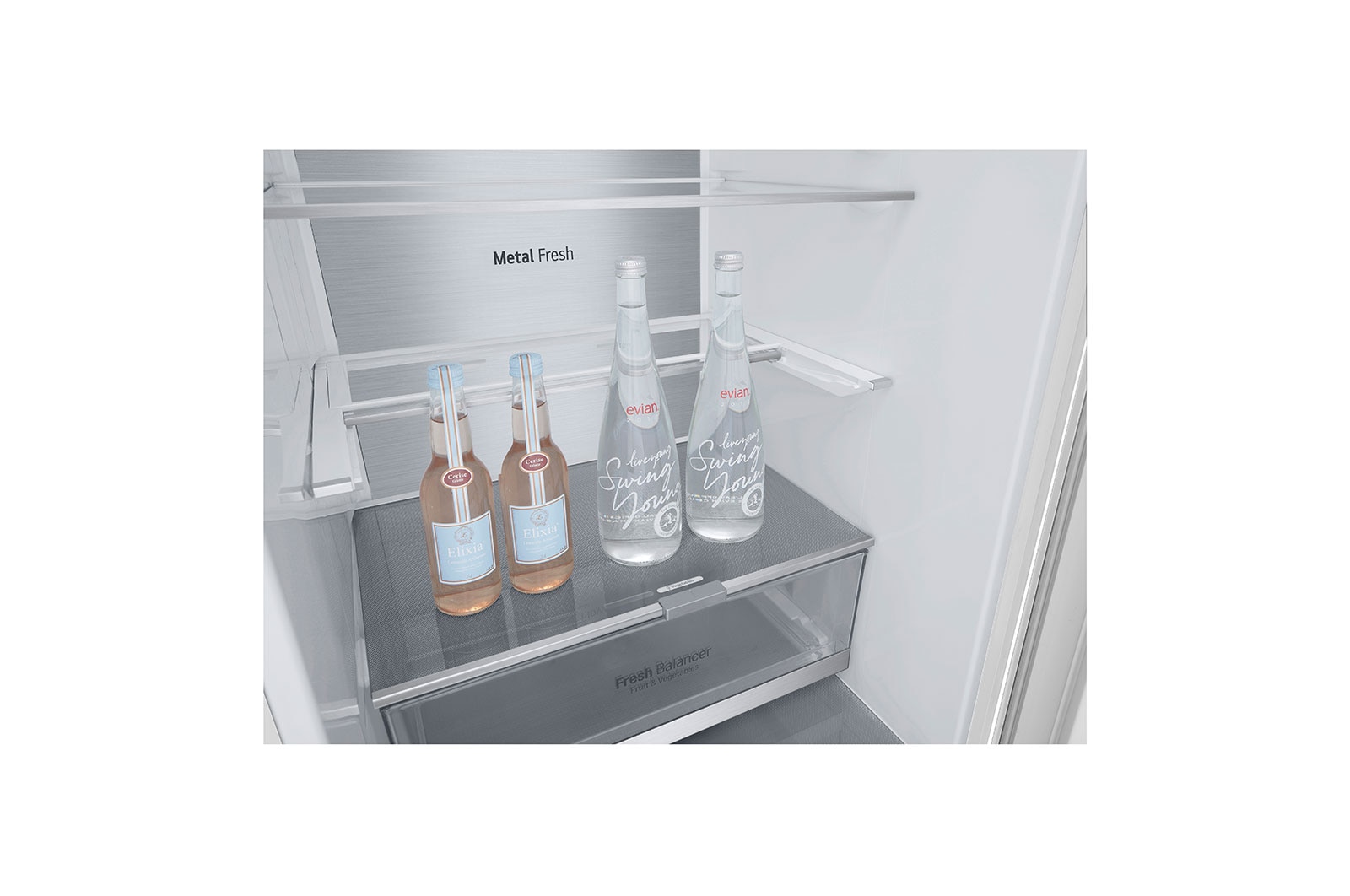 LG 2.03M 384L Kølefryseskab(Hvid) - Energiklasse D, Door Cooling™ og Smart Diagnosis™ med Wi-Fi, GBB72SWUGN