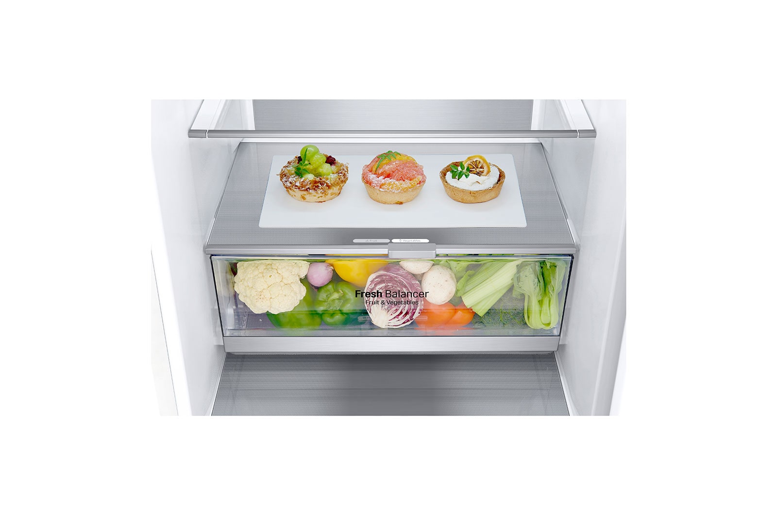 LG 2.03M 384L Kølefryseskab(Hvid) - Energiklasse D, Door Cooling™ og Smart Diagnosis™ med Wi-Fi, GBB72SWUGN