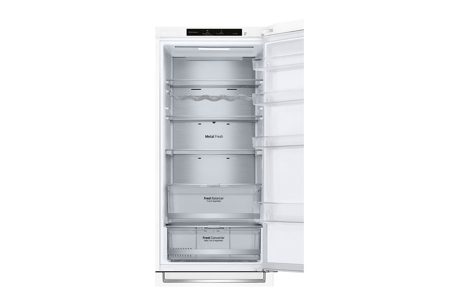 LG 2.03M 384L Kølefryseskab(Hvid) - Energiklasse D, Door Cooling™ , GBB72SWVGN