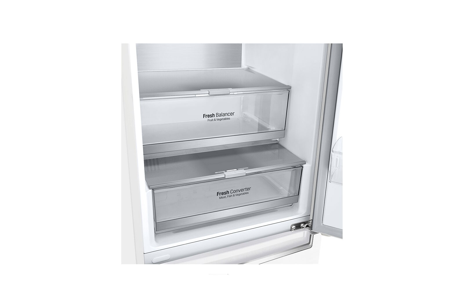 LG 2.03M 384L Kølefryseskab(Hvid) - Energiklasse D, Door Cooling™ , GBB72SWVGN