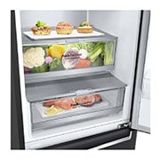 LG 2.03M 384L Kølefryseskab(Matte Black) - Energiklasse B, DoorCooling™ og Smart Diagnosis™ med Wi-Fi, GBB92MCABP