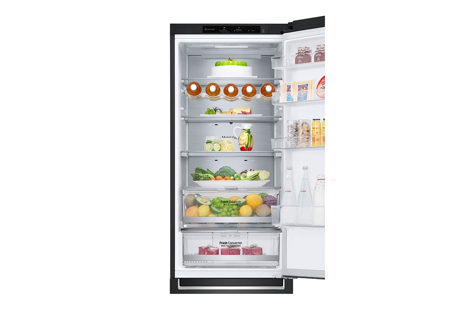 LG 2.03M 384L Kølefryseskab(Matte Black) - Energiklasse A, GBB92MCB2P