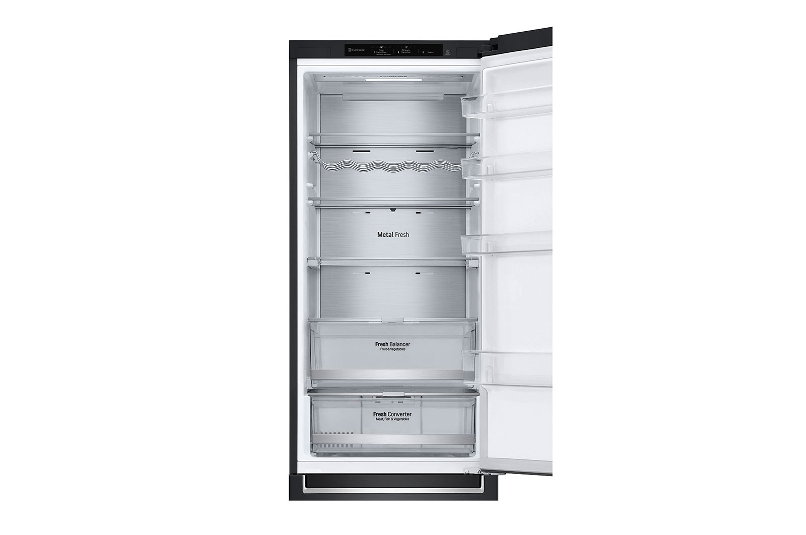 LG 2.03M 384L Kølefryseskab(Matte Black) - Energiklasse A, GBB92MCB2P