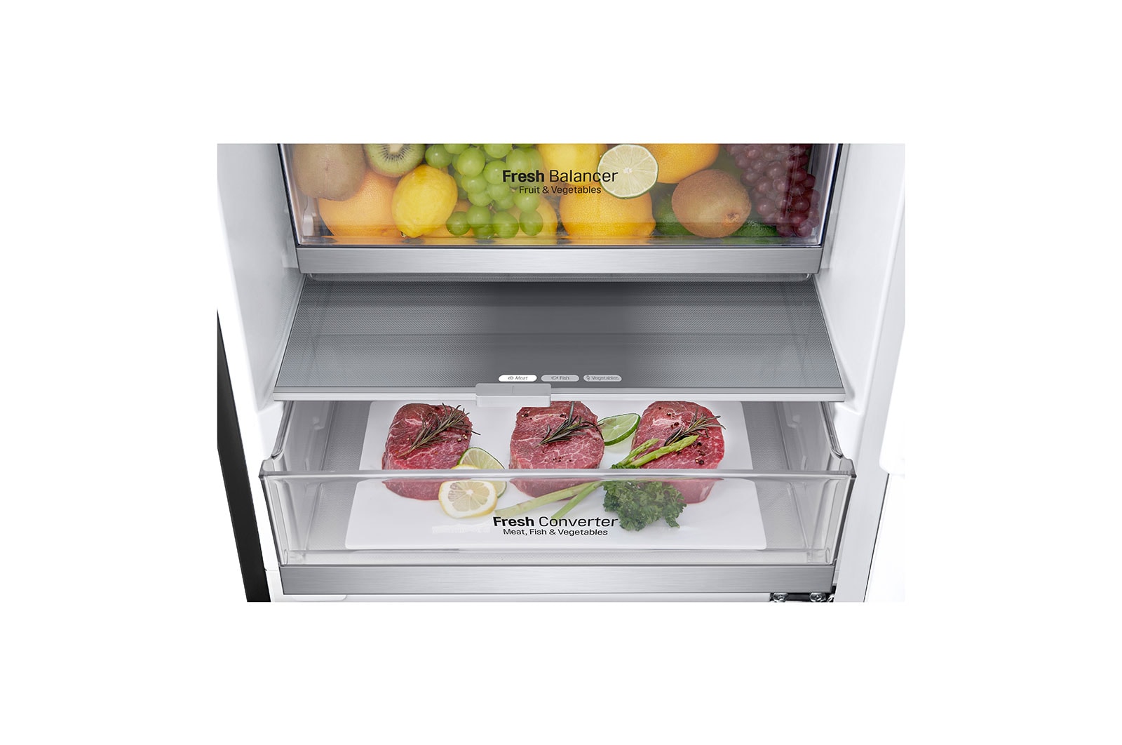 LG 2.03M 384L Kølefryseskab(Matte Black) - Energiklasse A, GBB92MCB2P