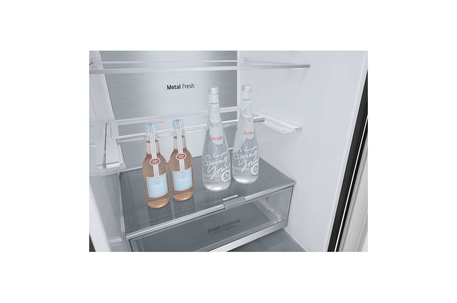 LG 2.03M 384L Kølefryseskab(Matte Black) - Energiklasse A, GBB92MCB2P