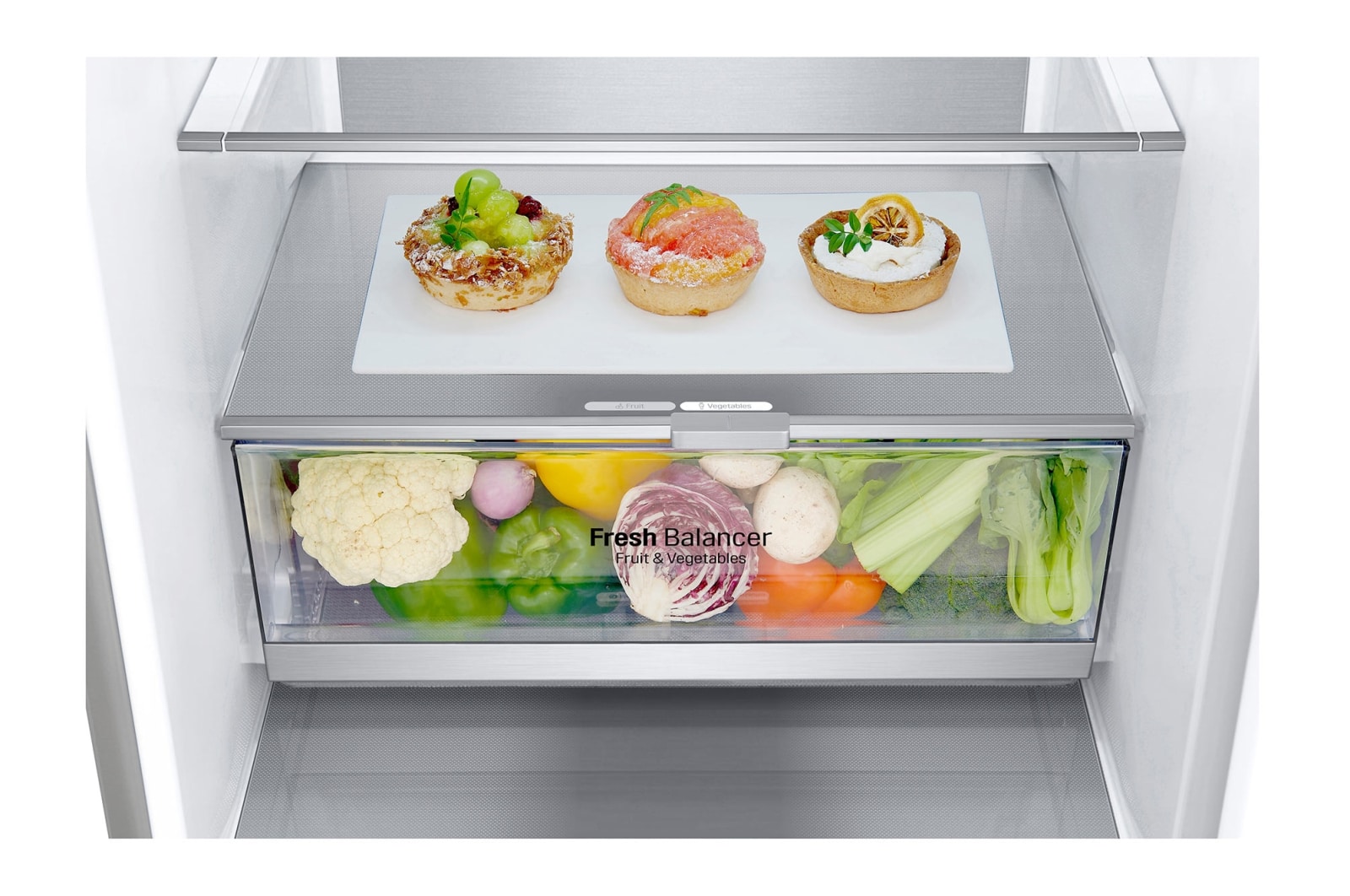 LG 2.03M 384L Kølefryseskab(Stainless Steel) - Energiklasse B, DoorCooling™ og Smart Diagnosis™ med Wi-Fi, GBB92STABP