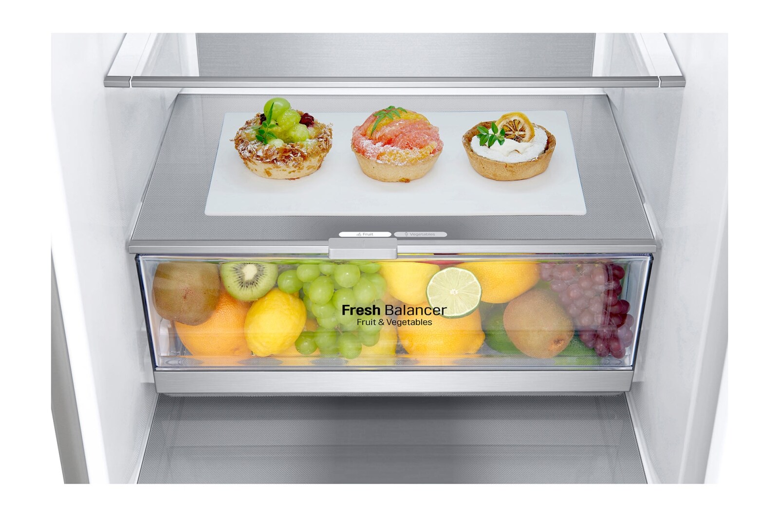 LG 2.03M 384L Kølefryseskab(Stainless Steel) - Energiklasse B, DoorCooling™ og Smart Diagnosis™ med Wi-Fi, GBB92STABP