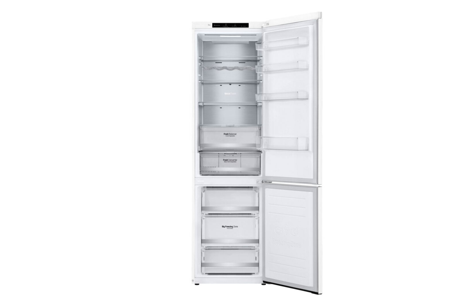 LG 2.03M 384L Kølefryseskab(Hvid) - Energiklasse A, Door Cooling™ og Smart Diagnosis™ , GBB92SWBAN