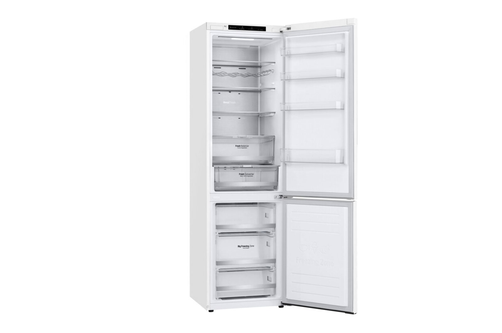 LG 2.03M 384L Kølefryseskab(Hvid) - Energiklasse A, Door Cooling™ og Smart Diagnosis™ , GBB92SWBAN
