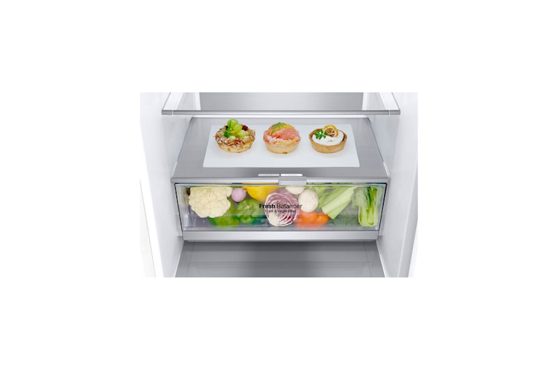 LG 2.03M 384L Kølefryseskab(Hvid) - Energiklasse A, Door Cooling™ og Smart Diagnosis™ , GBB92SWBAN