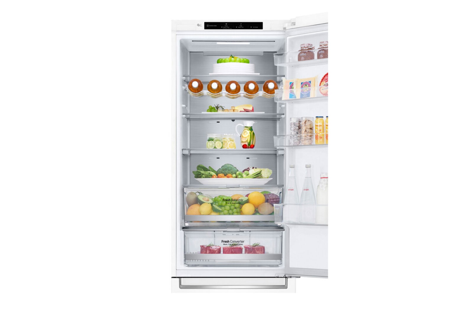 LG 2.03M 384L Kølefryseskab(Hvid) - Energiklasse A, Door Cooling™ og Smart Diagnosis™ , GBB92SWBAN