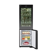 LG 186M 352L Kølefryseskab(Essence Black) - Energiklasse D, InstaView™, Nature Fresh, Door Cooling+™ Smart Diagnosis™ med Wi-Fi, GBG7190CEV