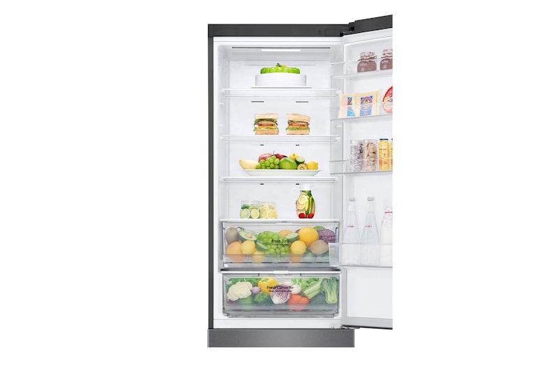 LG 2.03M 384L Kølefryseskab(Dark Silver) - Energiklasse C, Door Cooling™ og Smart Diagnosis™ med Wi-Fi, GBP62DSXCC1