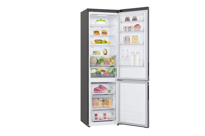 LG 2.03M 384L Kølefryseskab(Dark Silver) - Energiklasse C, Door Cooling™ og Smart Diagnosis™ med Wi-Fi, GBP62DSXCC1