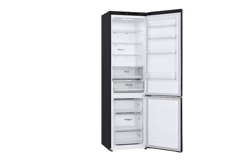 LG 2.03M 384L Kølefryseskab(Matte Black Stainless Steel) - Energiklasse B, Nature Fresh, Door Cooling+™ og Smart Diagnosis™, GBP62MCNBC