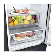 LG 2.03M 384L Kølefryseskab(Matte Black Stainless Steel) - Energiklasse B, Nature Fresh, Door Cooling+™ og Smart Diagnosis™, GBP62MCNBC
