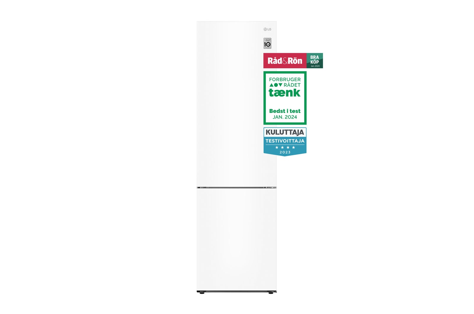 Visning forfra af 2.03M 384L Kølefryseskab(White) - Energiklasse A GBP62SWNAC