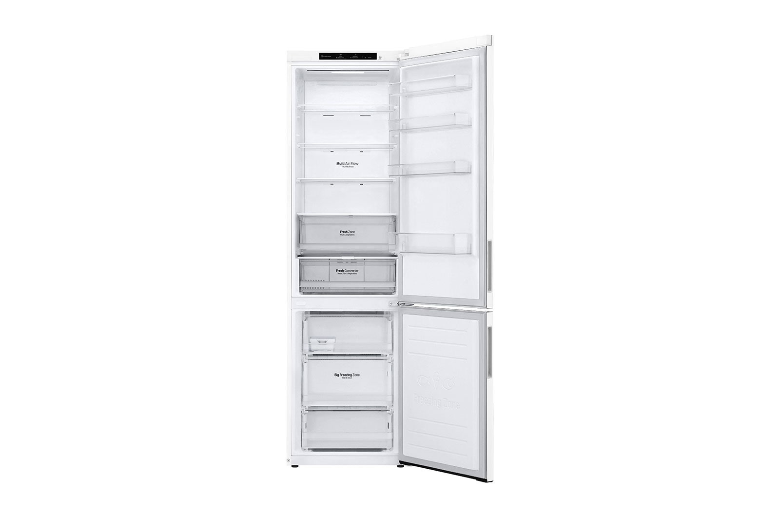 LG 2.03M 384L Kølefryseskab(White) - Energiklasse A, GBP62SWNAC