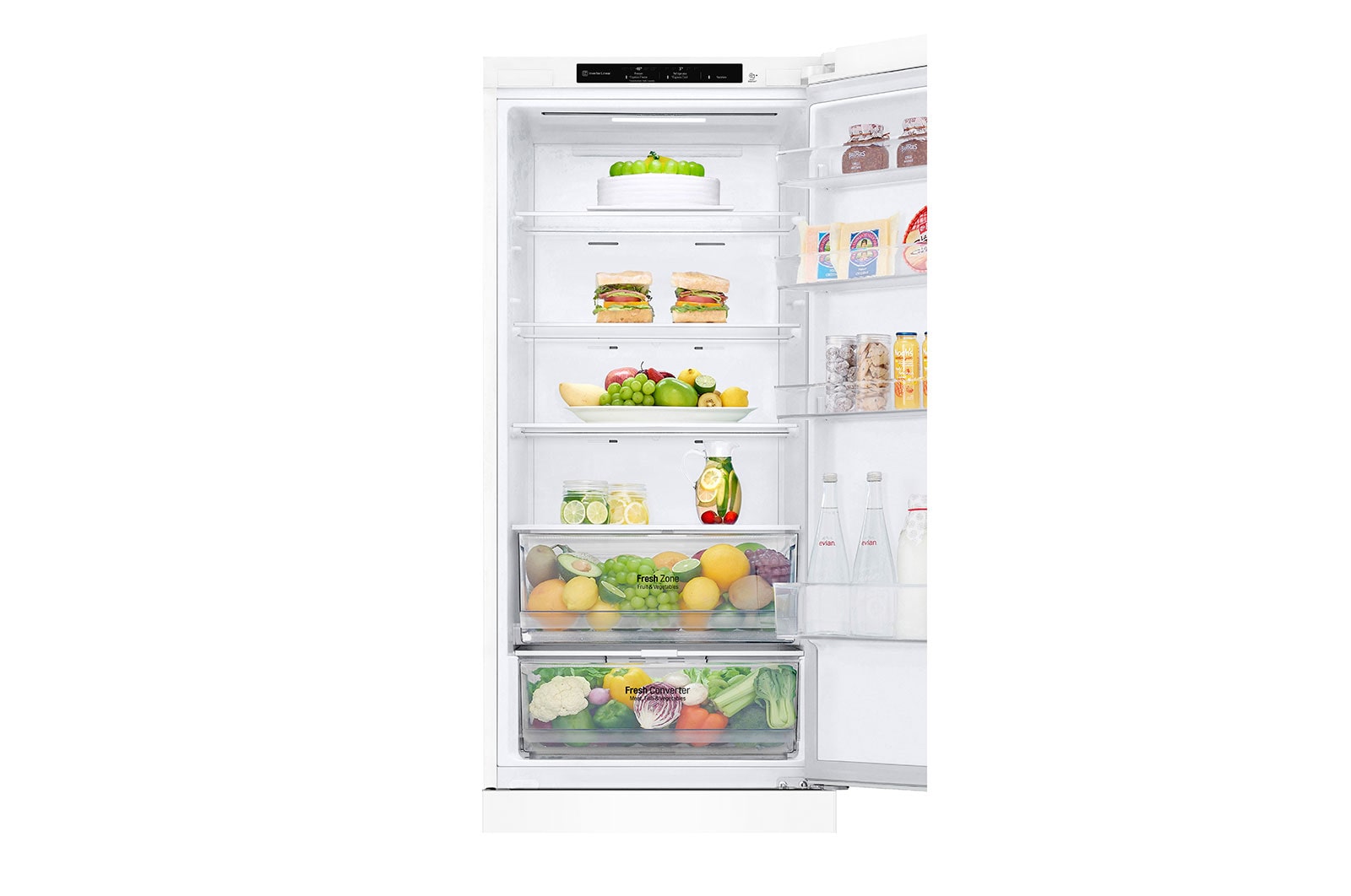 LG 2.03M 384L Kølefryseskab(White) - Energiklasse B, GBP62SWNBC