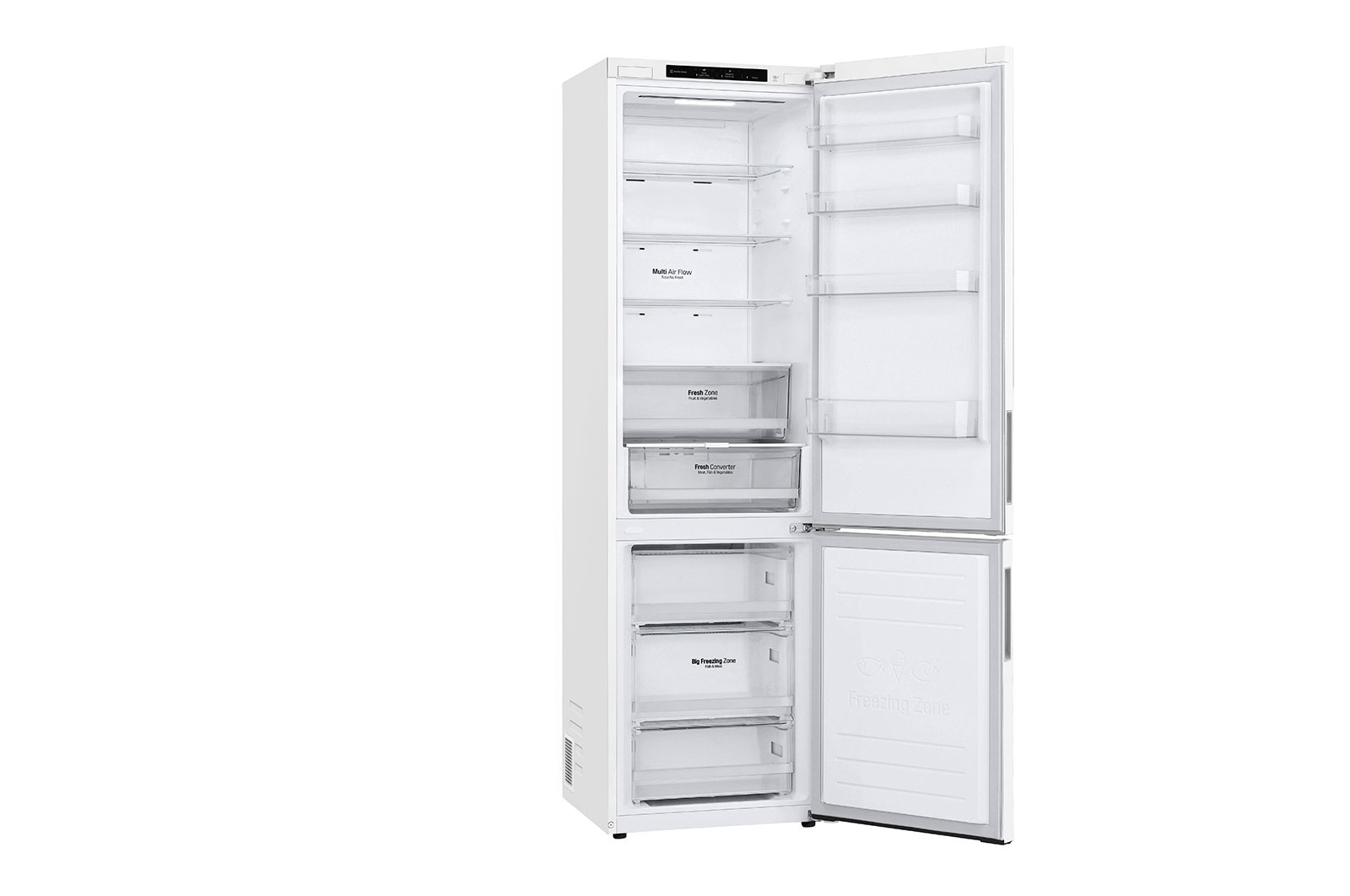 LG 2.03M 384L Kølefryseskab(White) - Energiklasse B, GBP62SWNBC
