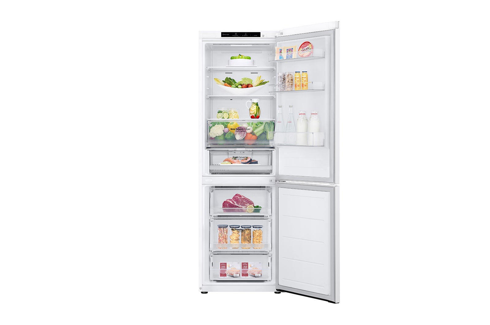 LG 1.86M 344L Kølefryseskab(White) - Energiklasse D, GBV3100DSW