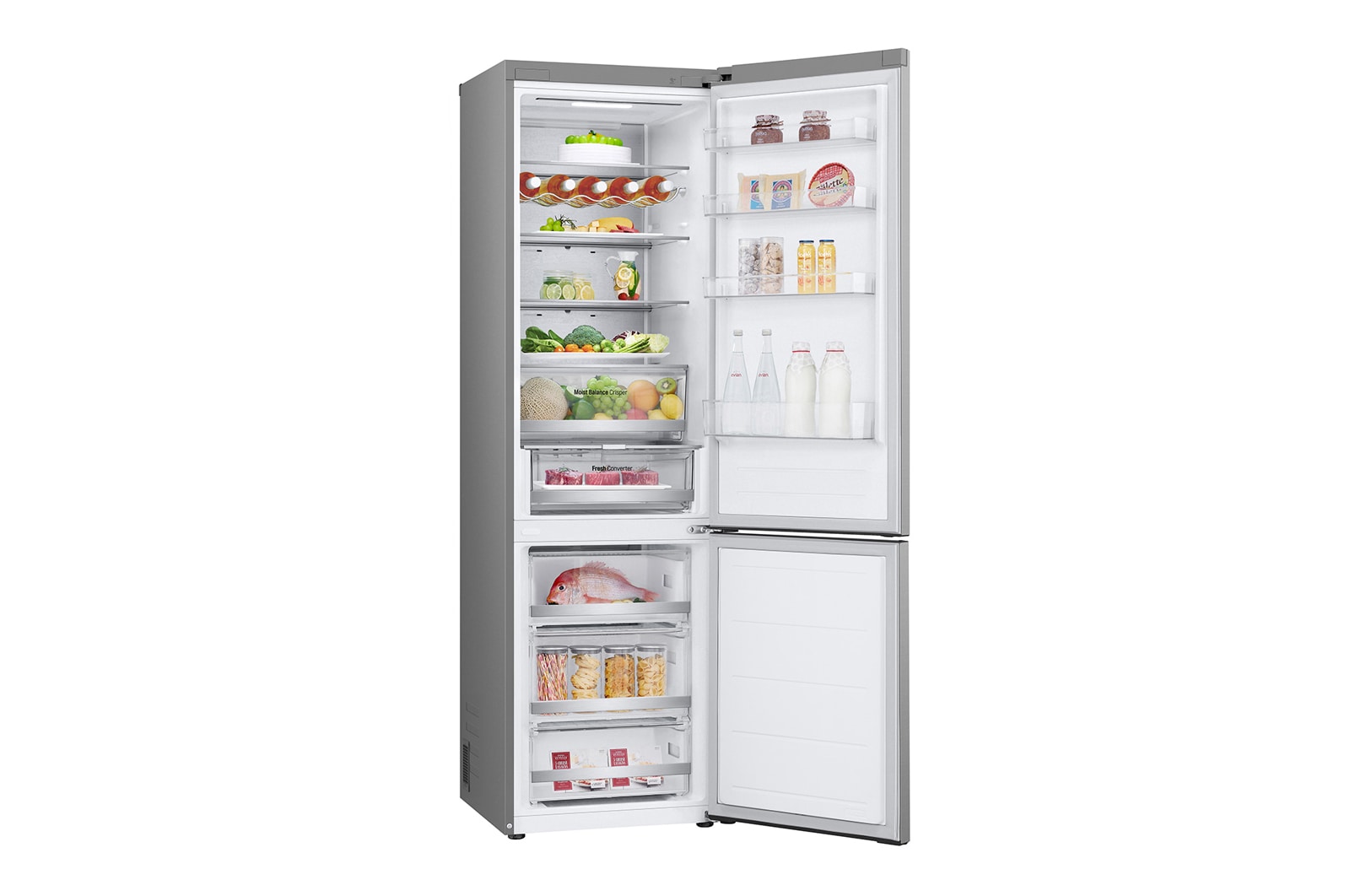 LG 2.03M 387L Kølefryseskab(Prime Silver) - Energiklasse C, Door Cooling™ og Smart Diagnosis™ med Wi-Fi, GBV5250CPY