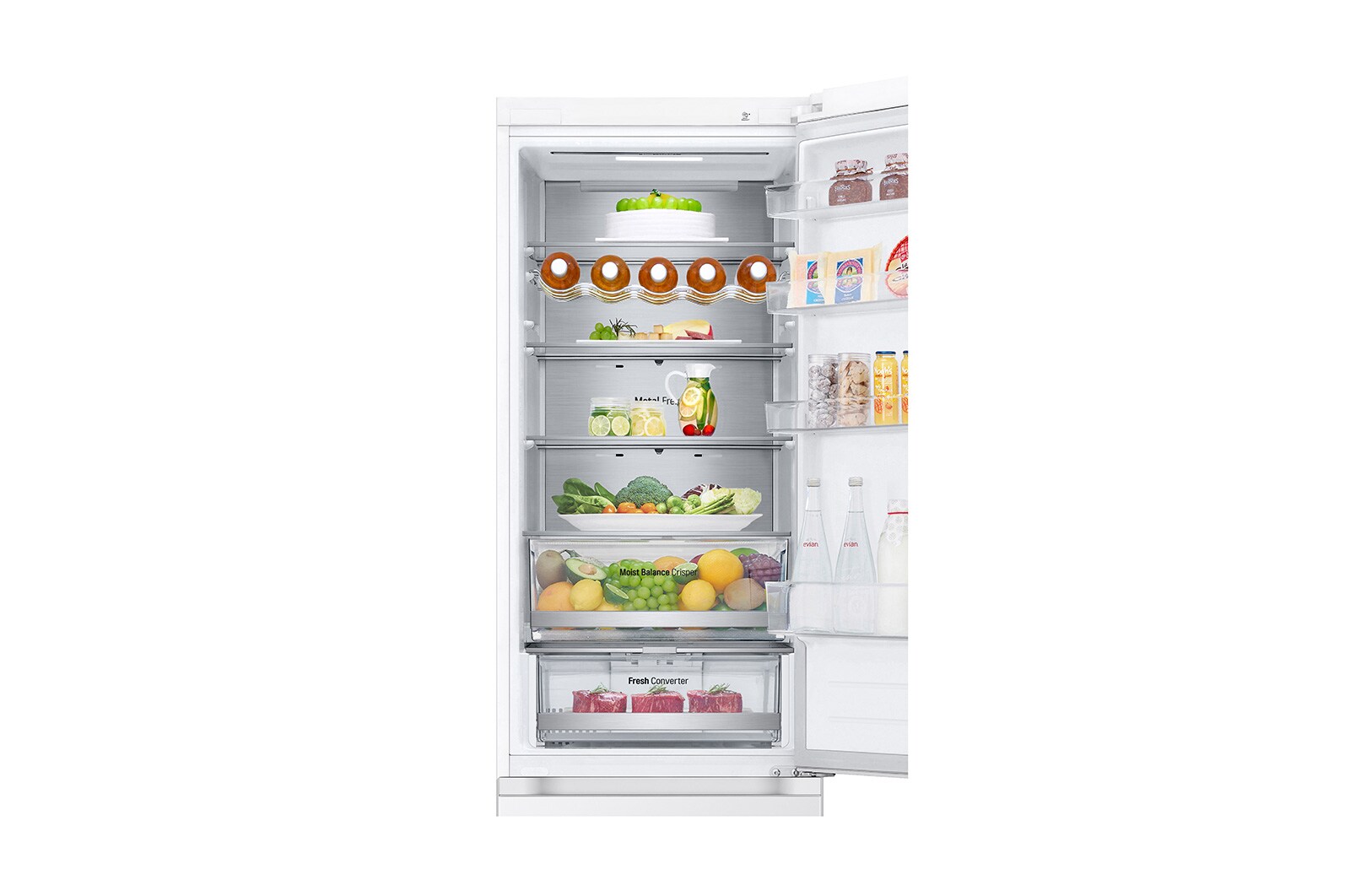 LG 2.03M 387L Kølefryseskab(Hvid) - Energiklasse D, Door Cooling™ og Smart Diagnosis™ med Wi-Fi, GBV5250DSW