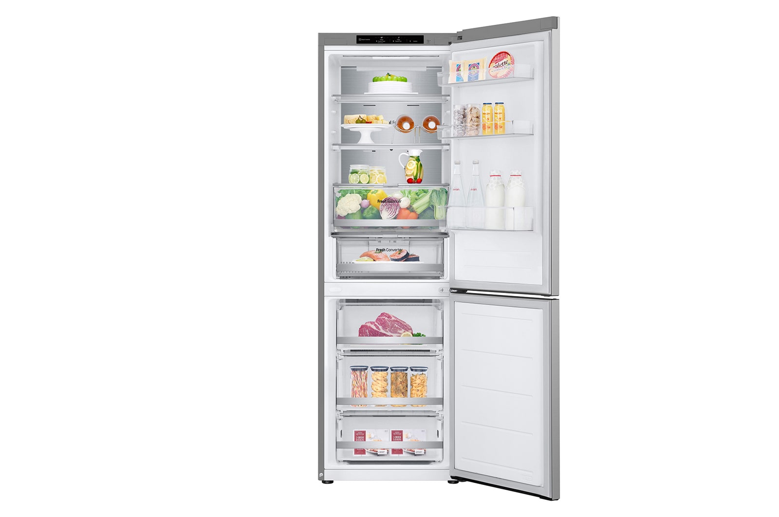 LG 1.86M 344L Kølefryseskab(Prime Silver) - Energiklasse C, GBV7180CPY