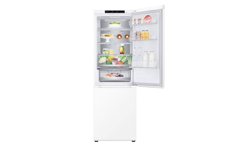 LG 1.86M 344L Kølefryseskab(Hvid ) - Energiklasse D, Nature Fresh, Door Cooling+™ og Smart Diagnosis™, GBV7180DSW