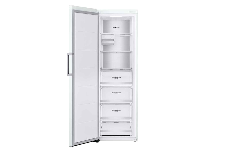 LG 324L Fritstående fryser (Hvid) - Energiklasse E, Total No Frost, Express Freeze, Smart Diagnosis™ med Wi-Fi, GFE61SWCSZ