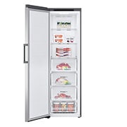 LG 324L Fritstående fryser (Shiny Steel) - Energiklasse D, Total No Frost, Express Freeze, GFT41PZGSF